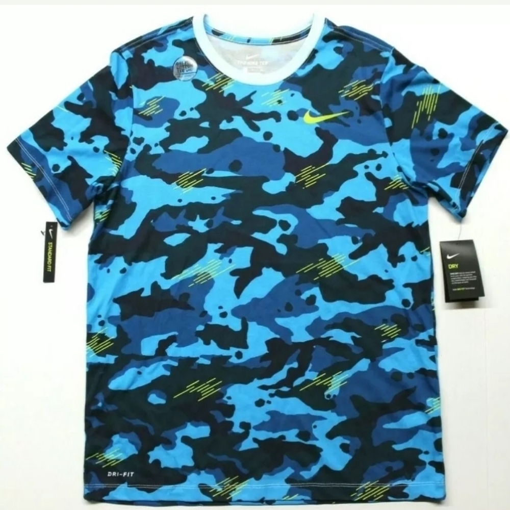 Nike Dri-FIT Blue/Multi Camo Traning T-Shirt